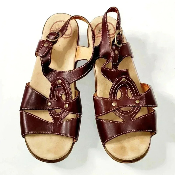 Strappy Open Toe Sandals By Dansko - Women's Comfort Summer BrownShoe 10/10.5 US - Picture 3 of 10